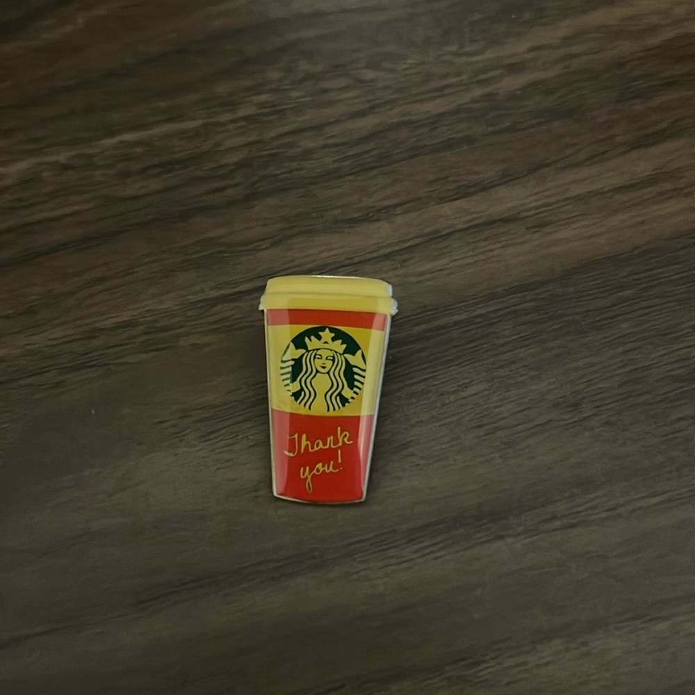 Starbucks red thank you cup pin